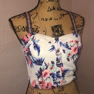 Cute Floral Summer Crop Top